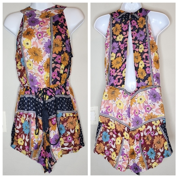 RAGA Pants - NWT Raga High Neck Sleeveless Romper Open Back size small